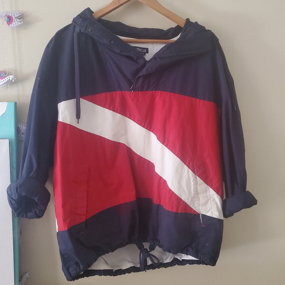 Nautica Navy and White Jacket
